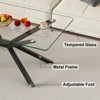 ALEXOUN 39.37Inch Rectangular Tempered Glass Coffee Table,with Metal Legs, Easy to Clean & Sturdy 220 lbs Capacity,for Living Room,Office - 4 of 4