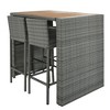 CAVINAS Dining Chairs Set of 5 Wicker Porch Furniture Acacia Wood Tabletop Patio Table with 4 Chairs for Patio - 4 of 4