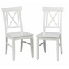 Buylateral Helena Cross Back Dining Chair White: Rubberwood Frame, Farmhouse Style, Armless High Back Design - 2 of 4