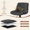 QingMoon Swivel Bar Stools Set of 2, Performance Fabric Counter Height Chairs, Adjustable Barstools with Footrest for Kitchen Island, Pub - 4 of 4
