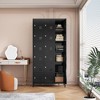 Munora - 72" 18-Door Metal Locker Storage Cabinet - Lockable for Office/School/Gym - Black - 2 of 4