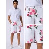 INSPIRE CHIC Men's Flat Front Button Down Zipper Business Floral Printed Shorts - 4 of 4
