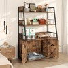 Hooseng Cat Furniture, Large Storage Space Cat Furniture, Furniture Wooden Cat tree, Cat Furniture with 3 Shelves and Doors - 4 of 4