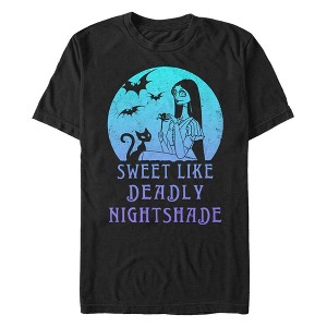 Men's The Nightmare Before Christmas Halloween Sally Sweet Like Deadly Nightshade T-Shirt - 1 of 4