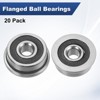 Unique Bargains Chrome Steel Rubber Shielded Flanged Ball Bearing - 4 of 4