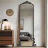 68"x29" Arched Floor Mirror, HD Full-length Mirror with Metal Frame and Art Crafting for Living Room Bedroom Dressing Room, Black - 2 of 4