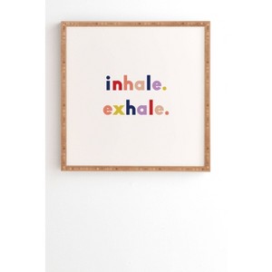 Urban Wild Studio Inhale Exhale Framed Wall Art - Deny Designs - 1 of 2