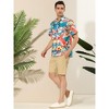 Lars Amadeus Men's Summer Floral Print Short Sleeve Button Down Beach Hawaiian Casual Shirt - 4 of 4