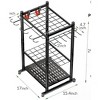 Heavy-Duty 3-Tier Garden Tool Organizer - Features 35 long-handled slots & hooks for shed/lawn storage. - 2 of 2