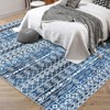Modern Geometric Area Rug for Living Room, Plush & Soft Faux Wool,Machine Washable Non-Slip Large Carpet for Living Room, Bedroom - 3 of 4