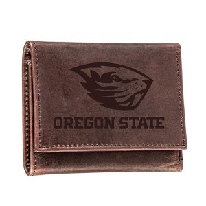 Evergreen NCAA Oregon State Beavers Brown Leather Trifold Wallet Officially Licensed with Gift Box - 1 of 1