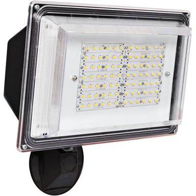 12 1/4"H Dusk-to-Dawn Bronze 42 Watt Outdoor LED Floodlight