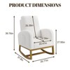 Upholstered Glider Rocking Chair, High Back Nursery Chair with Side Pocket Wood Legs, 300lbs Capacity Modern Rocker, Non Slip Rubberwood Base - 3 of 4