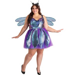 HalloweenCostumes.com Women's Plus Size Wild Wings Dragonfly Halloween Costume | Plus Size Butterfly Attire for Themed Events, and Fantasy Dress-Up - 1 of 4