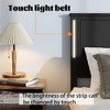 NicBex Queen Platform Bed Frame with Wood Headboard and Footboard,LED Lights and Charging Station,No Box Spring Needed,Easy Assembly,White/Black/Brown - 3 of 4