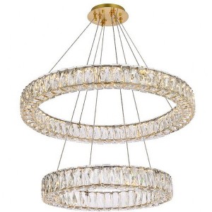 Elegant Lighting Monroe 2 - Light Chandelier in  Gold - 1 of 4