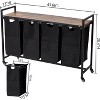 Laundry Hamper with Lid, Pull-Out Removable Basket Organisers/Storage Hanging Cupboard, Laundry Room, Bathroom, Bedroom, Hotel - 2 of 4