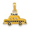 Black Bow Jewelry 14k Yellow Gold 3D Yellow Enameled Taxi Pendant - 3 of 4