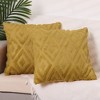 Unique Bargains Shaggy Plush Faux Fur Throw Patterned Pillow Covers 2 Pcs - 2 of 4