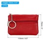 Unique Bargains PU Leather Change Purses Small Organizer Bags with Zipper and Key Ring 3 Pcs - 2 of 3