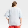 Women's Bon Jovi American Tour Oversized Graphic T-Shirt - Light Blue - 2 of 3