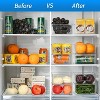 LunaLulinlk Set of 6 Refrigerator Organizer Bin Clear Plastic Stackable Fridge Freezer Storage Container for Pantry Kitchen Cabinet and Storage - 4 of 4