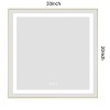 Ridstar 30 in. W x 30 in. H Yellow Square Bathroom Mirror with LED Lights - 3 of 3