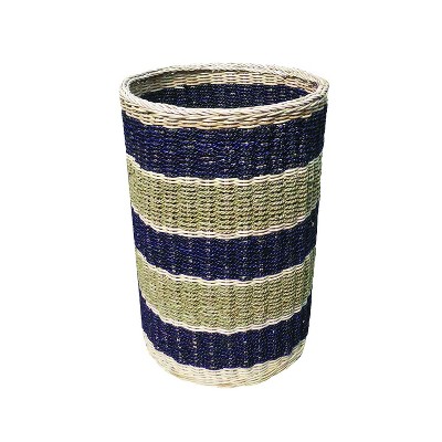D-Art Collection Abaca Stripe Round Tall Basket