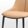 Modern Two-tone Dining Chairs Set of 2, Turmeric & Gray,20.08" L x 18.90" W x 32.68" H,Turmeric - 4 of 4