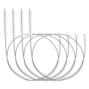 Unique Bargains Extra Long Spiral Bristles Kitchen Feeding Drain Elastic Cleaner Brush 4 Pcs - 1 of 3