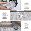 Vintage Machine Washable Area Rug for Living Room Kitchen Non Slip Non Shedding Distressed Floral Printed Carpet - 4 of 4