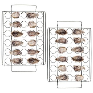 Cornucopia Brands Oyster Grilling Racks, 2pk; Stainless Steel Racks for Seafood Barbecue - 1 of 4