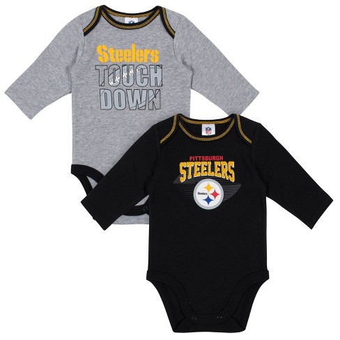 Pittsburgh Steelers 3-Pack Bodysuit NFL Team Apparel Infant Size