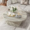 Vipbear Round Coffee Table,35-Inch Engineered Wood Coffee Table for Living Room, Center Low Cocktail Tea Table - 3 of 4