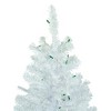 Northlight Pre-Lit Pencil Woodbury White Pine Artificial Christmas Tree - 6.5' - Green Lights - 3 of 4