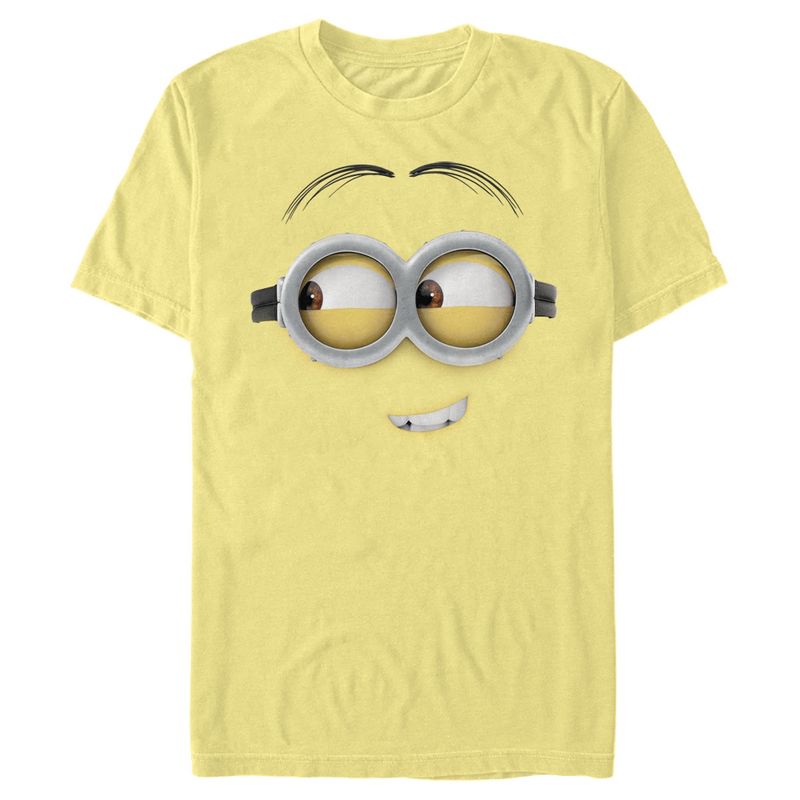Men's Despicable Me Minions Dave Side Smile Big Face T-Shirt, 1 of 4