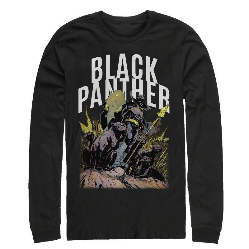 Men's Marvel Black Panther Army Long Sleeve Shirt, 1 of 4