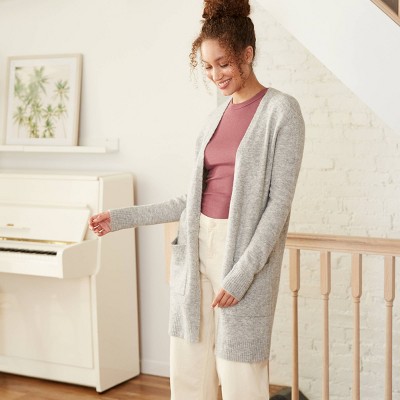 heather gray cardigan