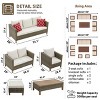 7 Piece Patio Conversation Sets with Cushions and Coffee Table Blue - 3 of 4