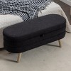 GlasFlength Ottomans and Benches Storage Ottoman Bench Upholstered Tufted Bench Bed Bench Ottomans for Room, Black, 16.93"*44.88"*18.7" - 2 of 4