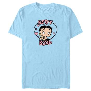 Men's Betty Boop Cherries Betty T-shirt - Light Blue - 2x Large