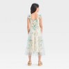 Zenzi Girls' Sleeveless Floral Mesh Maxi Dress - Ivory - 2 of 3