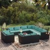 vidaXL Garden Lounge Set Black, Water Blue - 2 of 4