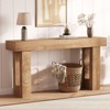 63in Long Console Table, Farmhouse Slim Entryway Sofa Table Behind The Couch - 3 of 4