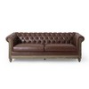 78.75" Rolled Arms 3-Seat Sofa with Wooden Legs and Pull-Tab Backrest for Living Room or Bedroom - 2 of 4