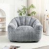 Vynxaria Bean Bag Seats - Oversized Light Gray Comfy Sofa Chair with Armrests for Living Rooms and Bedrooms - 2 of 4