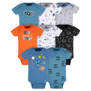 Gerber Baby Boys' Short Sleeve Onesies® Bodysuits, 8-Pack - 1 of 4
