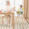 Infans 3 in 1 Convertible Wooden High Chair Baby Toddler w/ Cushion Yellow - image 2 of 4