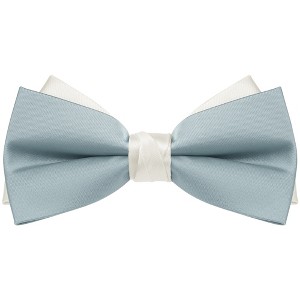 INSPIRE CHIC Men's Two Color Layered Adjustable Solid Color Bow Ties - 1 of 4