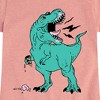 Girls' - Instant Message - Trex Ice Cream Fitted Short Sleeve Graphic T-Shirt - 2 of 4